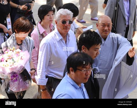 June 21 2011 Seoul South Korea Actor Richard Gere Visits Jogyesa
