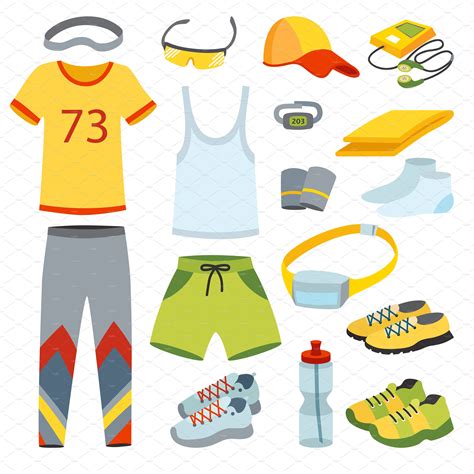 Sport Running Clothes Vector Custom Designed Illustrations ~ Creative