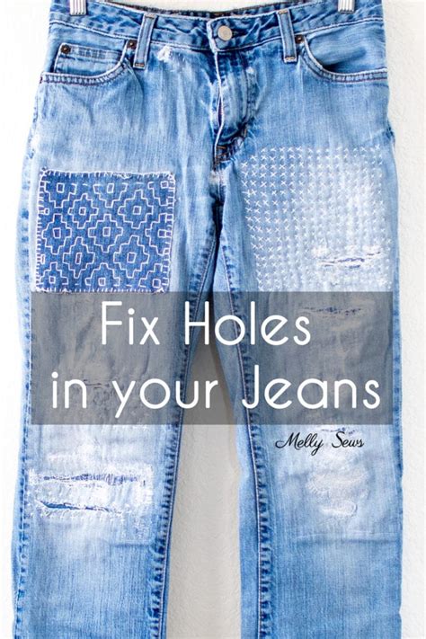 How To Fix Ripped Jeans No Sewing Machine Required Melly Sews