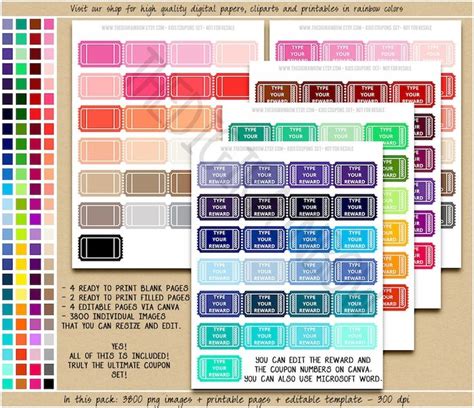 The Printable Planner Stickers Are Available In Multiple Colors