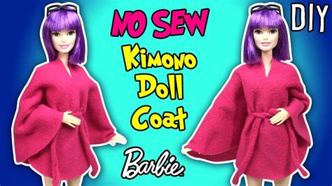 Diy How To Make A No Sew Coat For Barbie Doll Easy