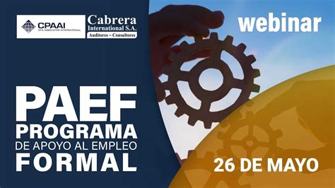 Paef Programa De Apoyo Al Empleo Formal Youtube