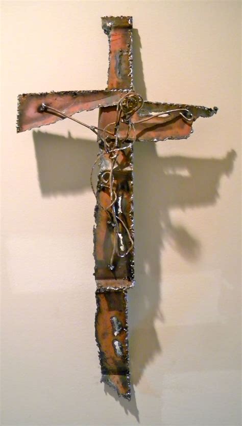 Crosses Welded From Scrap Iron By Artist Catherine Partain At
