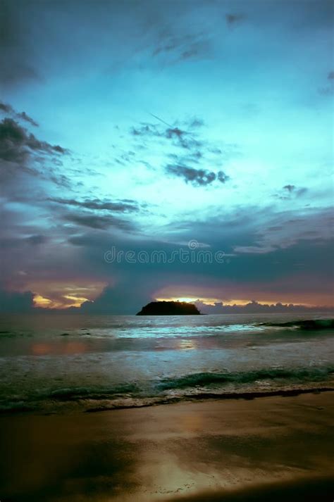 Serene Sunset Stock Image Image Of Evening Seascape 45750743