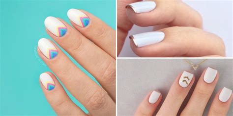 130 glitter gel nail designs for brief nails for s #naildesignsspring. 15 diseños de uñas blancas que son de todo menos aburridas ...