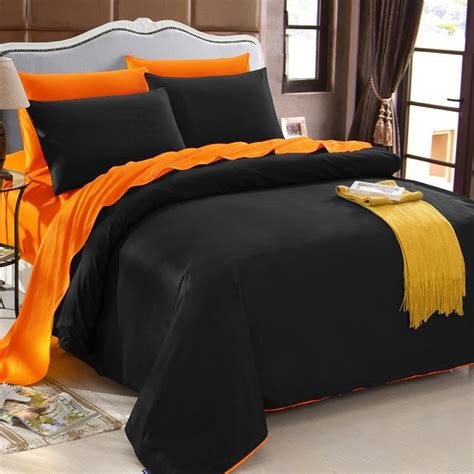 Luxury Black And Orange Stylish Solid Colored Simply Zippered