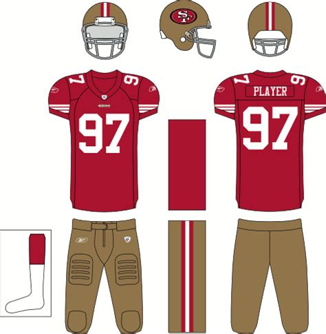 San Francisco 49ers Uniform Home Uniform National Football League