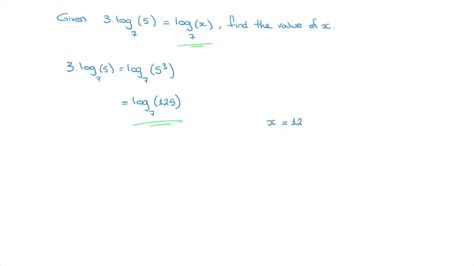 Logarithms Multiplication By A Scalar Power Rule Simplifying