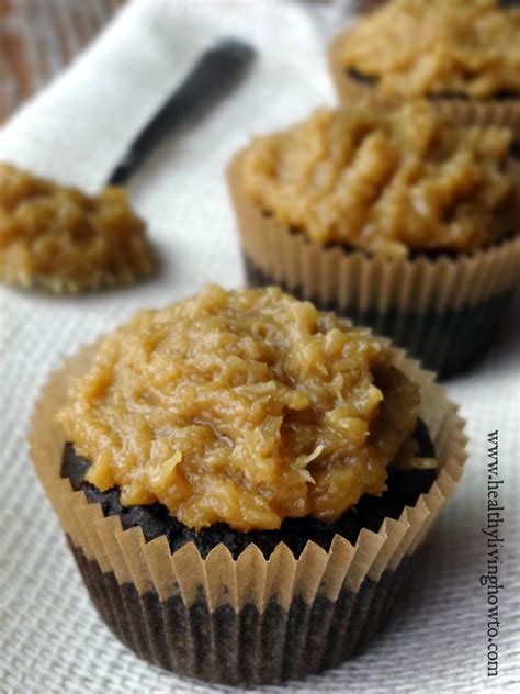 Your daily values may be higher or lower depending on your calorie needs. German Chocolate Cupcakes - Healthy Living How To