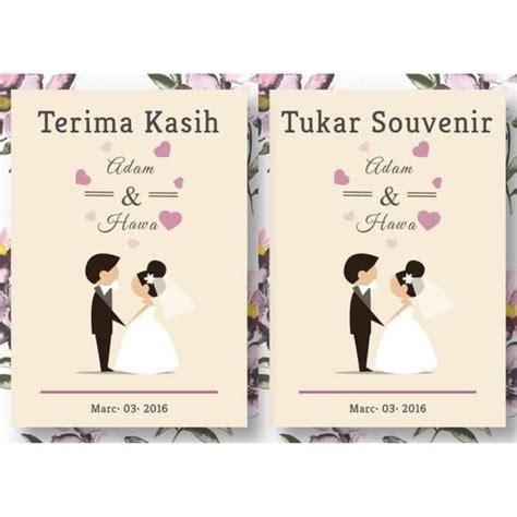 Download Template Kartu Ucapan Terima Kasih Souvenir Pernikahan Images