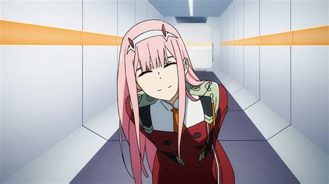 Darling In The Franxx Zero Two Hiro Zero Two With Pink Hair And Horn Hd Anime Wallpapers Hd