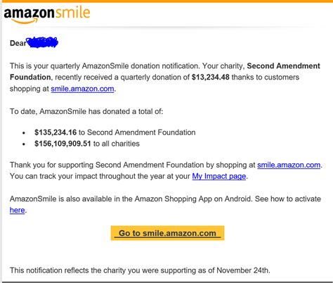 Sign in with your amazon.com credentials. Reminder to set SAF as your amazon smile charity. Record ...