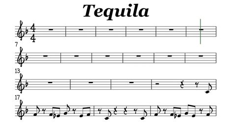 Tequila Flute Violin Sheet Music Backing Track Play Along Partitura