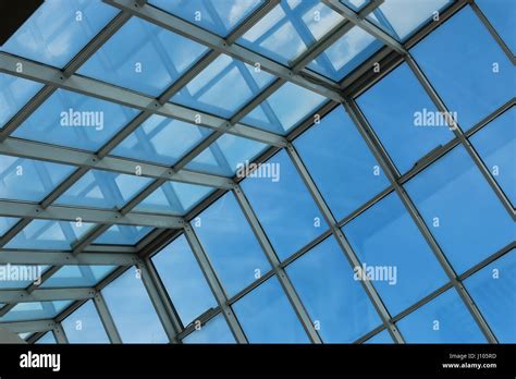 Glass Roof In Building Stock Photo Alamy