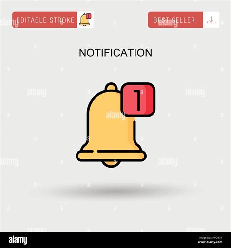 Notification Simple Vector Icon Stock Vector Image And Art Alamy
