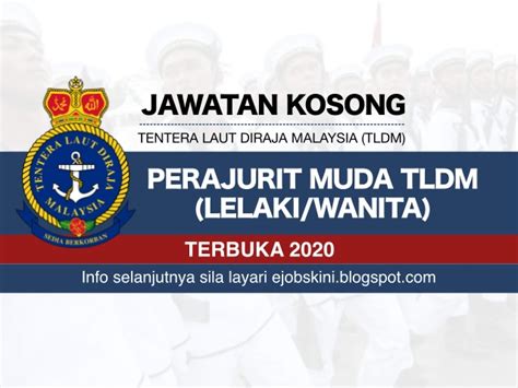 Jawatan Kosong Tentera Laut Diraja Malaysia Tldm Terbuka 2019