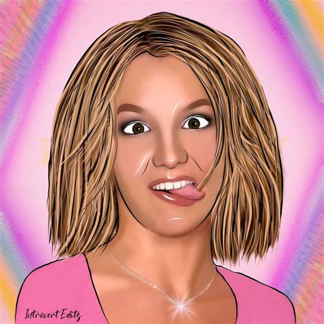 Britney Spears Cartoon Art By Introvertedits On Deviantart