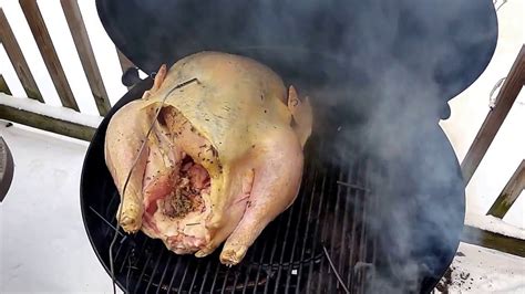 smoked turkey on weber kettle youtube