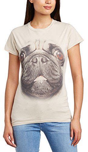 Printed Wardrobe Printed Wardrobe Womens Big Face Animal Pug T Shirt