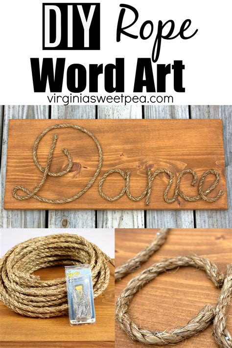 Diy Rope Word Art Sweet Pea