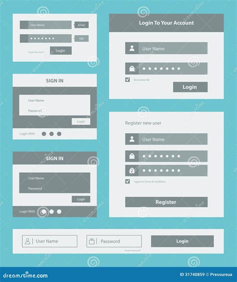 User Interface Form Set Royalty Free Stock Images Image 31740859