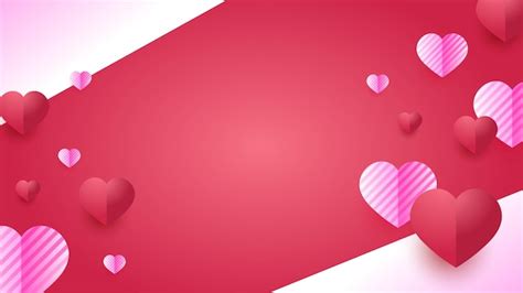 Fondo De Amor Del Día De San Valentín Ilustración De Corazones De Papel