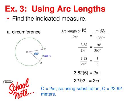 Ppt 114 Circumference And Arc Length Powerpoint Presentation Free