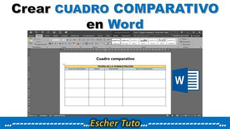 Crear Un Cuadro Comparativo Descriptivo En Word Desde Un Pc Images