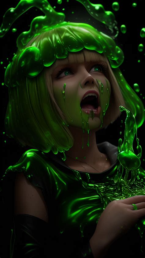 blonde woman green slimed in horror wp 2 by theslimer on deviantart