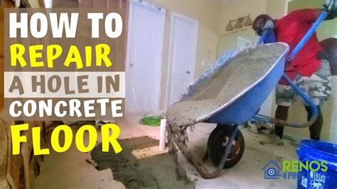 How To Repair A Hole In Concrete Floor Youtube