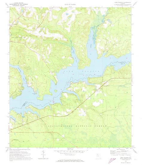 Classic Usgs Lake Talquin Florida 75x75 Topo Map Mytopo Map Store