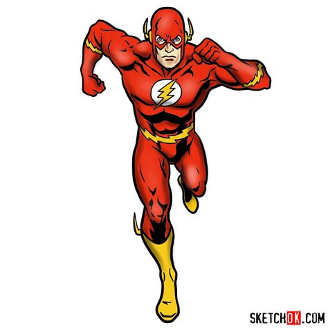 How To Draw The Flash Making A Sketch Of Running Barry Allen