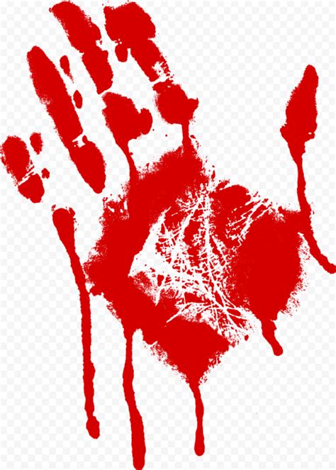 Hd Real Red Bloody Hand Print Png Citypng