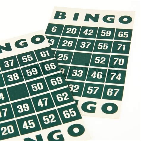 Green Bingo Cards Isolated Stock Photo Colourbox