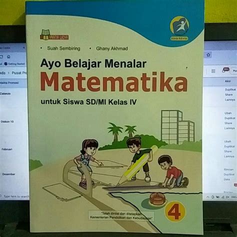 Jual Buku Ayo Belajar Menalar Matematika Sd Kelas 4 Kurikulum 2013 Revisi Shopee Indonesia