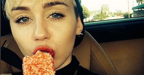 Miley Cyrus Cools Off By Eating A Yummy Ice Cream In Latest Tasty But