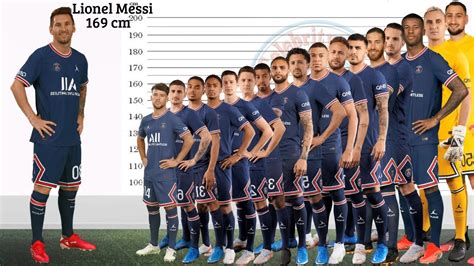 Football King Lionel Messis Height Vs Others Psg Players Height