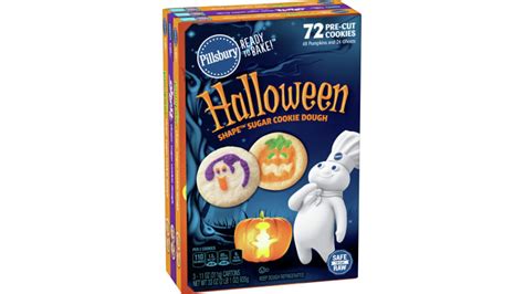 Pillsbury Ready To Bake Halloween Shape Cookie Dough Variety Pack 72