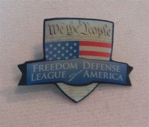 Freedom Defense League Of America We The People Patriotic Enamel Lapel