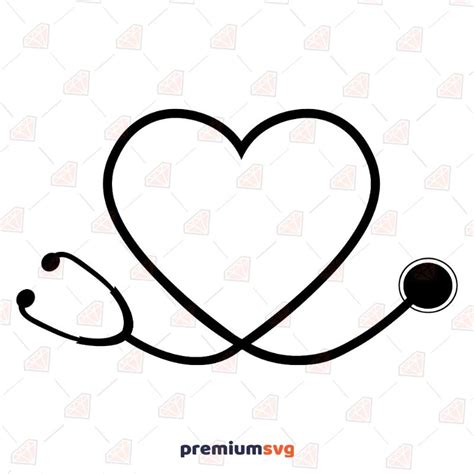 Heart Stethoscope Svg Cut Files Premiumsvg