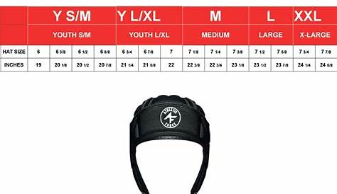 football helmet jaw pad sizes chart