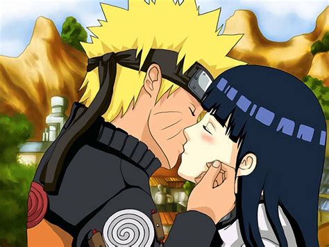 Naruto And Hinata Kissing Anime Character Wallpaper Preview