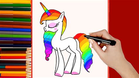 C Mo Dibujar Un Unicornio Arcoiris Kawaii Dibujo De Unicornio Para Ni Os