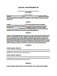 Because of its importance, you need to understand what you're doing when you create it. 5+Last Will and Testament Templates - Word Excel Templates