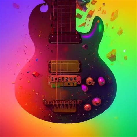 Rainbow Guitar Rockheavy Metalepic Ai Generated Artwork Nightcafe