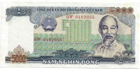 5000 Vietnamese Dong Banknote 1987 Exchange Yours For Cash Today