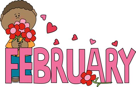 Month Of February Valentines Day Month Clip Art Pinterest