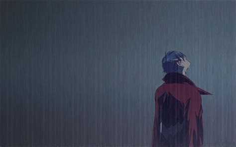 Anime Boy Rain Alone Wallpaper 1440x900 1016692