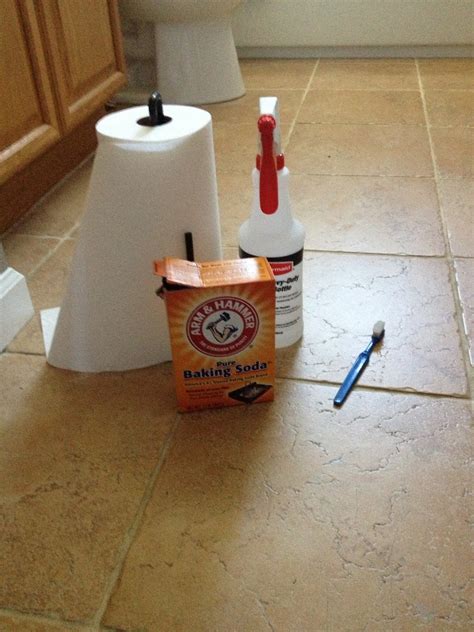 Sprinkle baking soda on the grout. The Everyday Cinderella: Miracle Grout Cleaner!