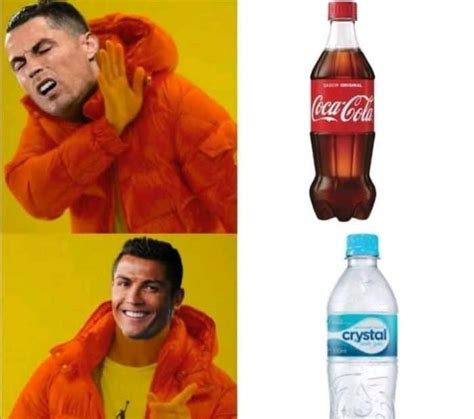 Cristiano ronaldo's removal of coca cola bottles at a euro 2020 press conference on monday was followed by $4 billion being knocked off the company's market value. Cristiano Ronaldo Coca Cola snub Euro'20: Witty memes Flood